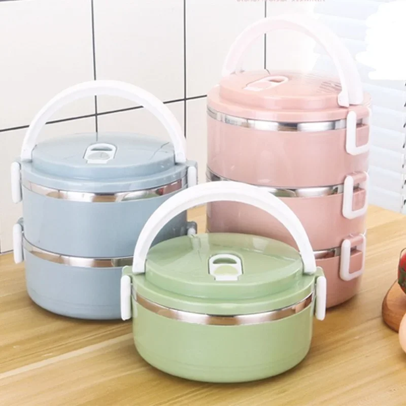 

Portable Lunch Box Microwavable Multi-layer Stainless Steel Leak-proof Thermal Insulation School Office Outdoor Kitchen Tools