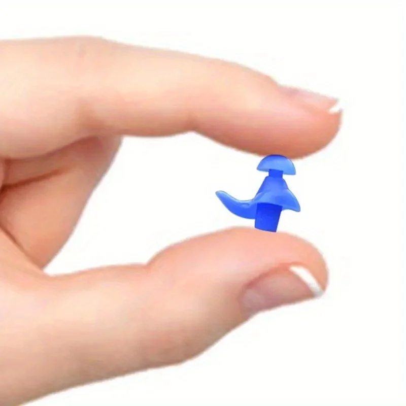 زوج واحد من سدادات الأذن الناعمة المقاومة للماء من السيليكون، ملحقات السباحة، سدادات أذن متينة، نسيج كلاسيكي رقيق #4