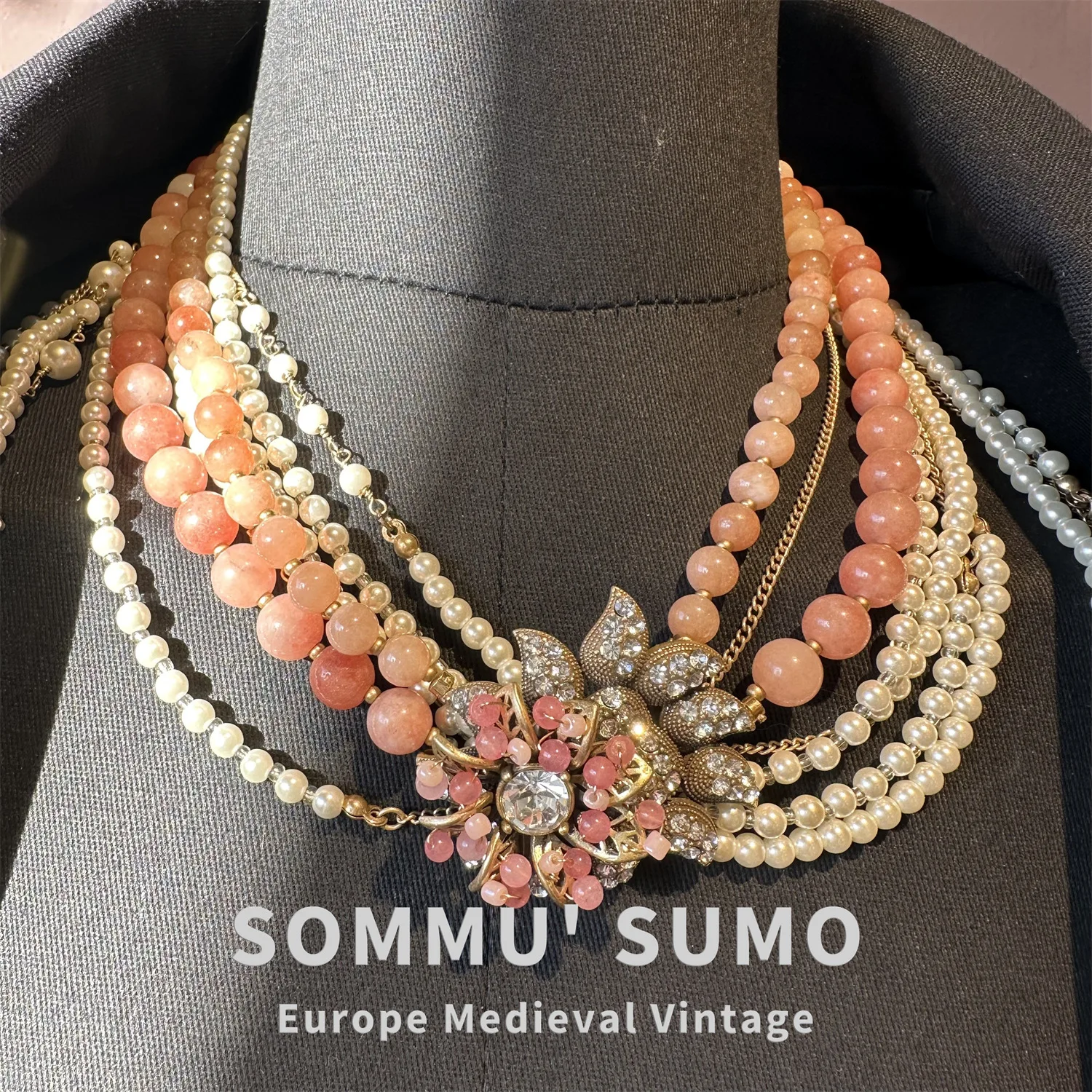 

New medieval necklace earring set