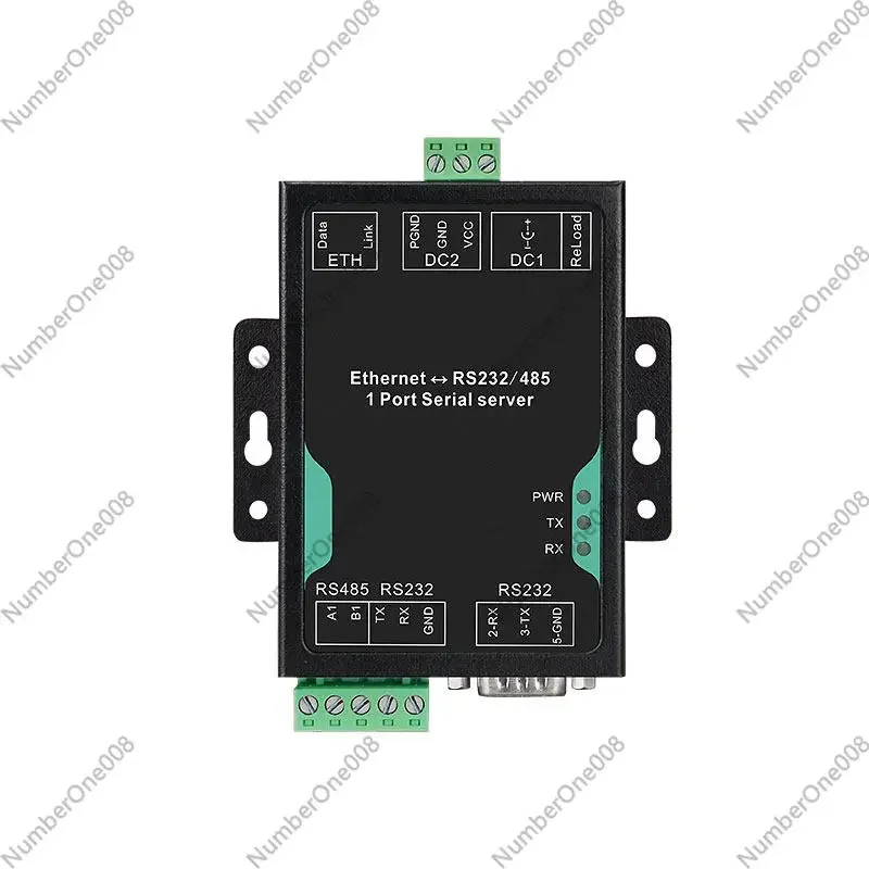 Industrial RS485 To Ethernet Serial Server, Modbus Gateway with MQTT, RS232 To LAN Converter DIN Rail Mount
