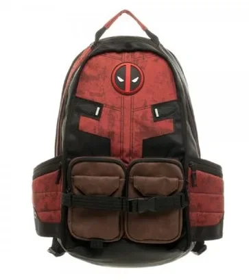 Anime Deadpool Schoolbag Anime Cartoon Backpacks Outdoor Leisure Travel High Capacity Term Begins School  Gifts Kids Accessories