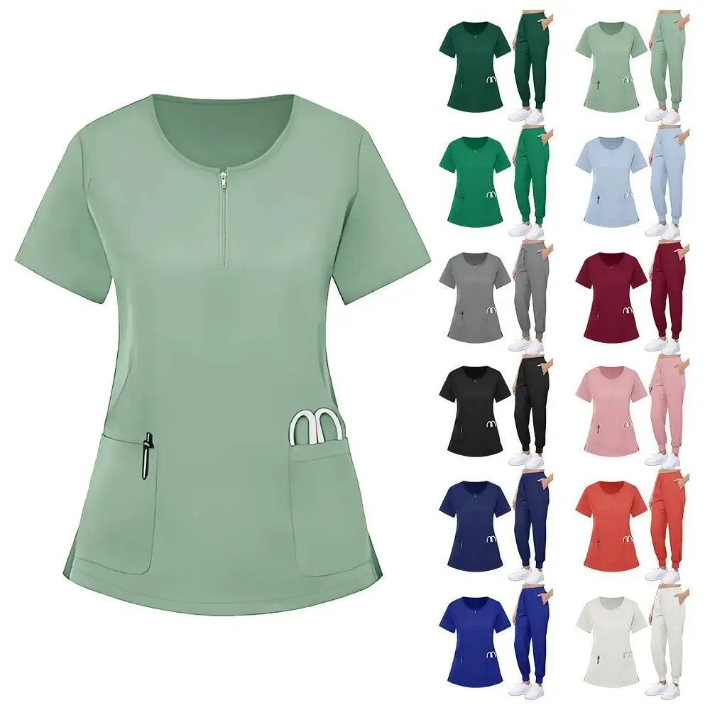 Vêtements de travail pour médecins d'hôpital, accessoires d'infirmière unisexes, uniformes de chirurgie dentaire orale, uniforme médical de phary, ensemble de gommage pour Service de santé