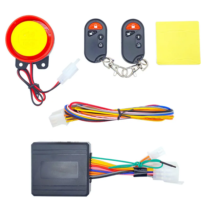 1Set 12V Motorcycle Bike Anti-theft Security Alarm System Scooter 125db Remote Control Key Shell Engine Start Motorcycle Speaker