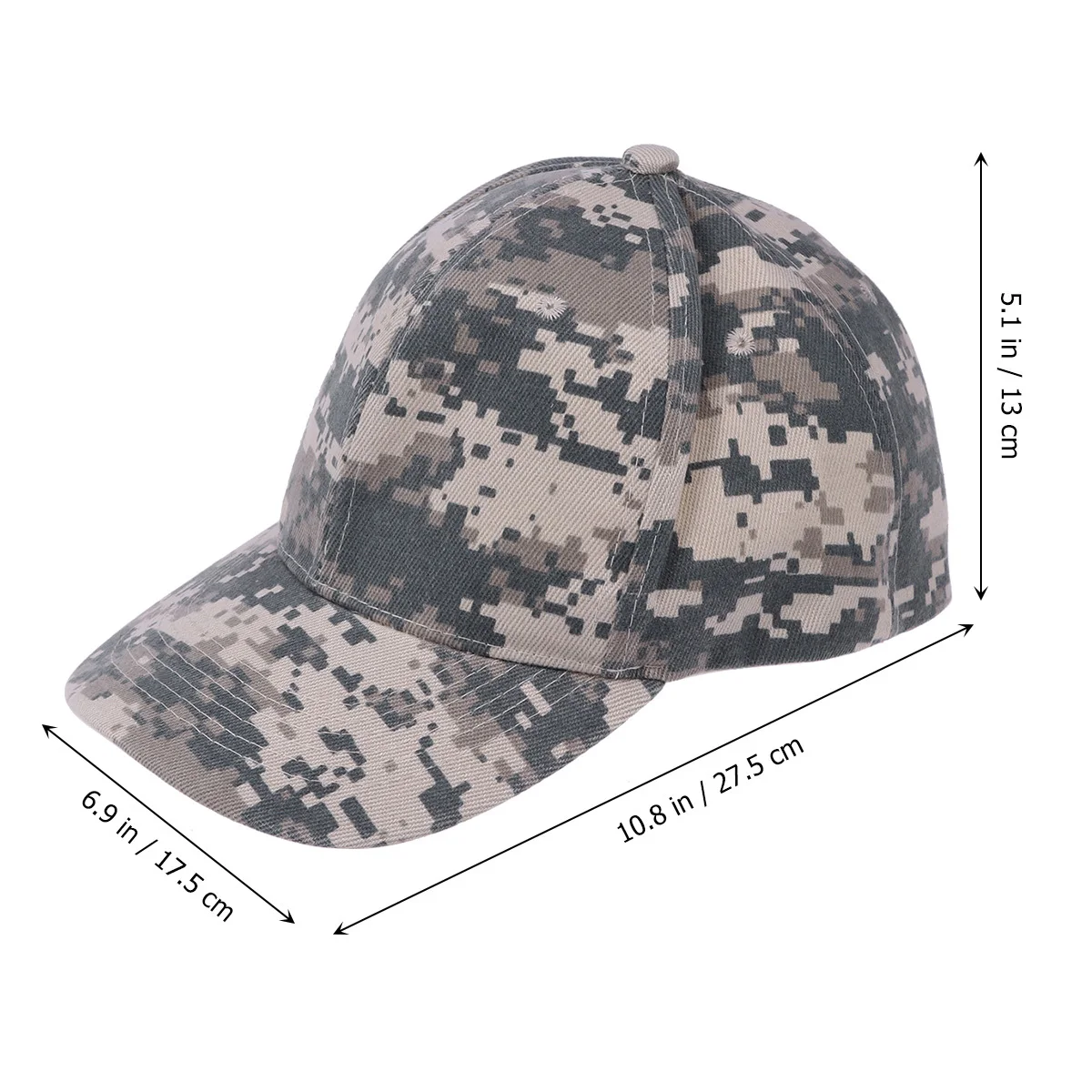 

Camo Baseball Hat Military Style Sun Protection Peak Cap Outdoor Fishing Hunting Uv Blocking Low Profile Unisex Adjustable