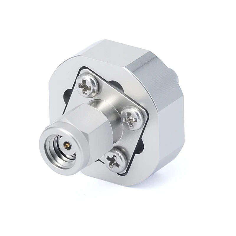 High Frequency 1.0mm Male 1.0mm Female Coaxial Connectors DC Block Inner Conductor 50 Ohm Stainless Steel RoHS Compliant