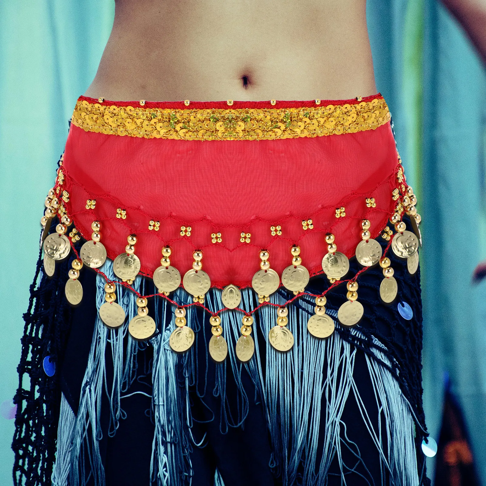 Kids Dance Hip Scarf Belly Dancing Accessory Soft Skin-Friendly Material Fun Design for Children Dance Costume Belt - view 3
