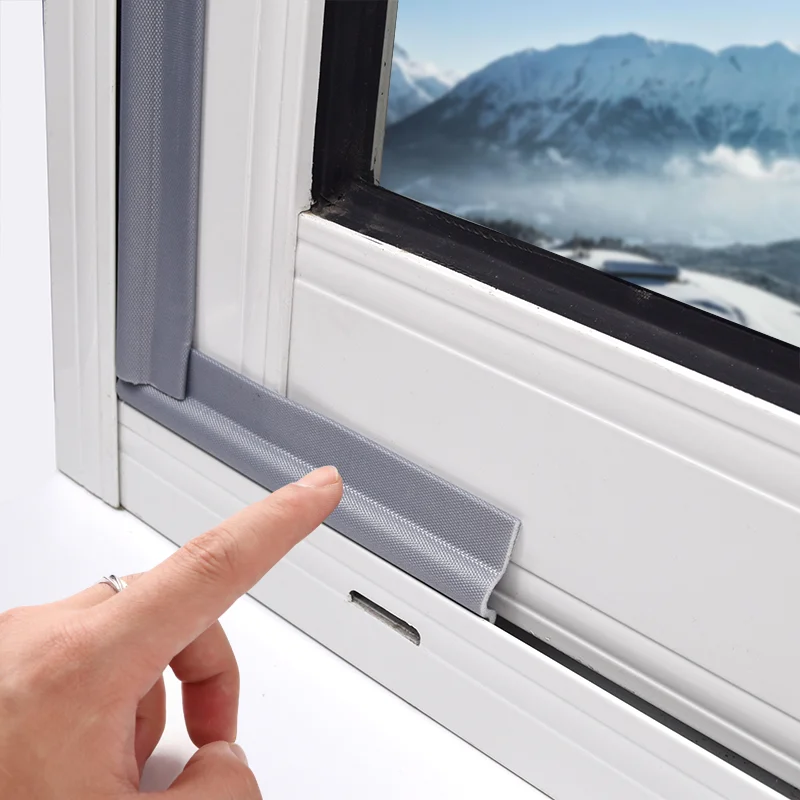 

Universal Sealing Strip for Sliding Windows, Windproof, Warm and Soundproof, Self-Adhesive with Strong Adhesive, Wrapped in Wear-Resistant Nylon Fabric, No Need to Disassemble, Can Be Directly Pasted for Use, Suitable for Sealing Left and Right Sliding Si