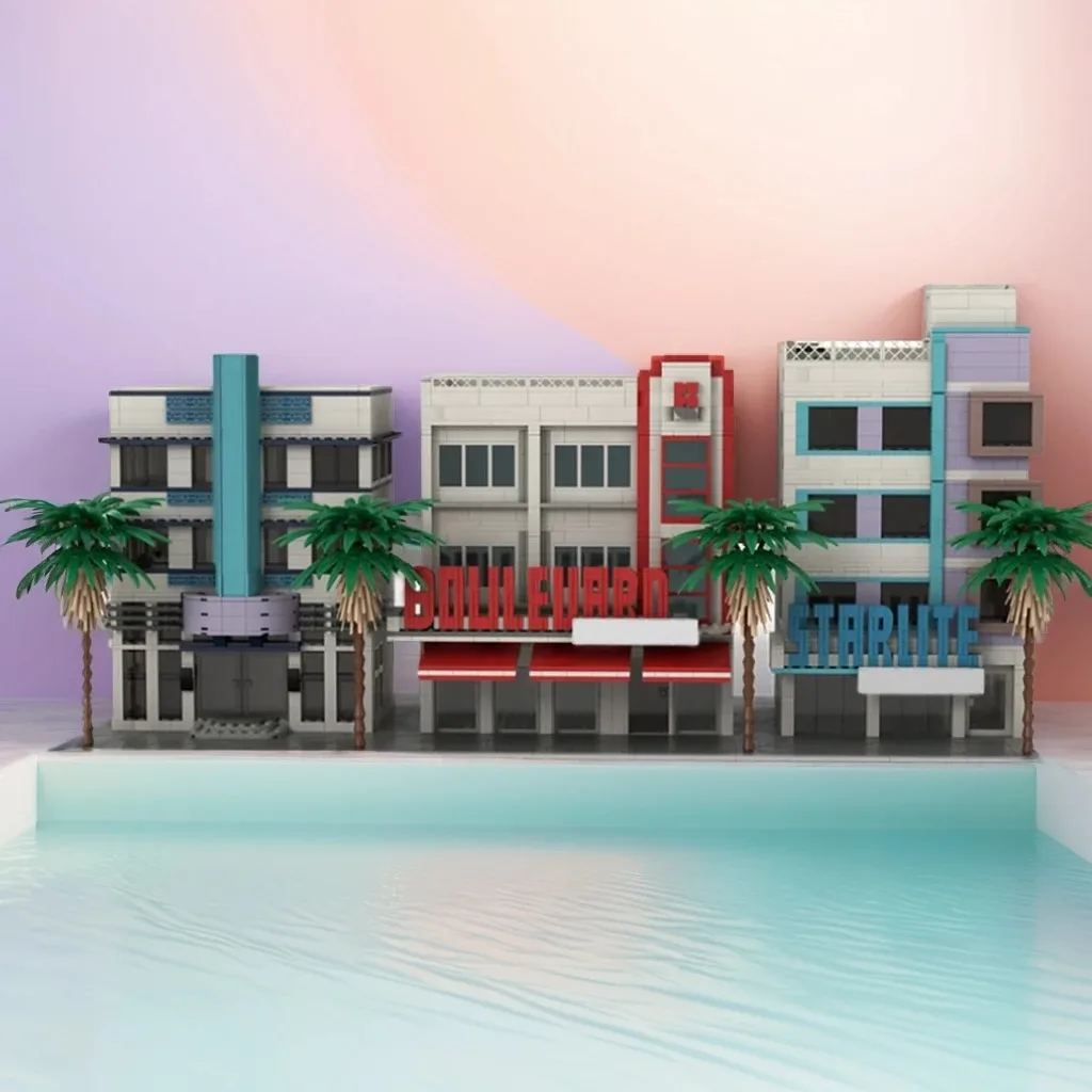 

3368 шт. MOC Ocean Drive живописная модель «сделай сам» строительные блоки игрушки на день рождения подарок