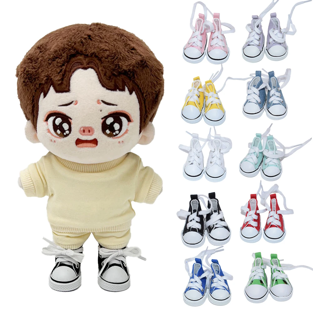 20CM cotton doll shoes 6 points BJD doll Hand-made casual small mini canvas shoes doll shoes