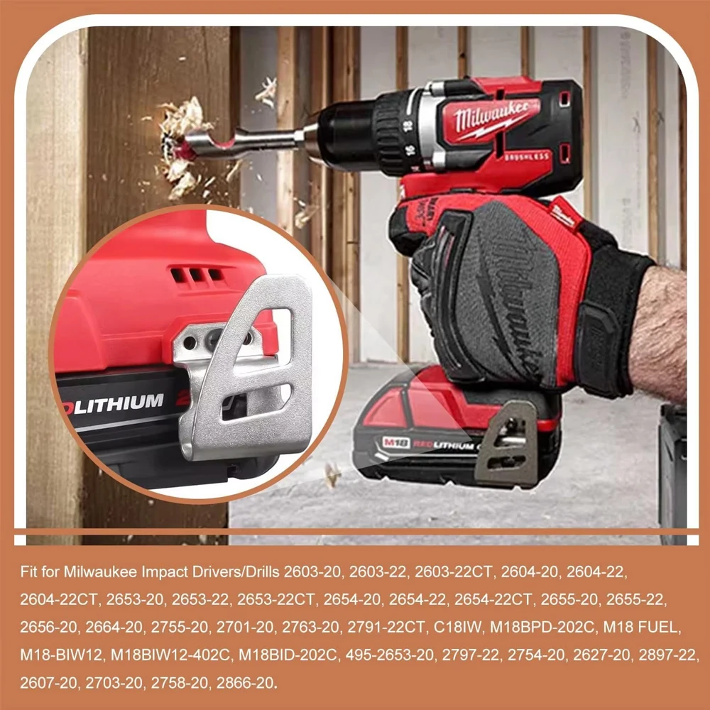 50-1Pcs Bit Holder Hook With Screws Belt Clip Hook for Makita/Dewalt/Milwaukee/Ryobi 18V 20V Drills Impact Drivers Wrenches view 4