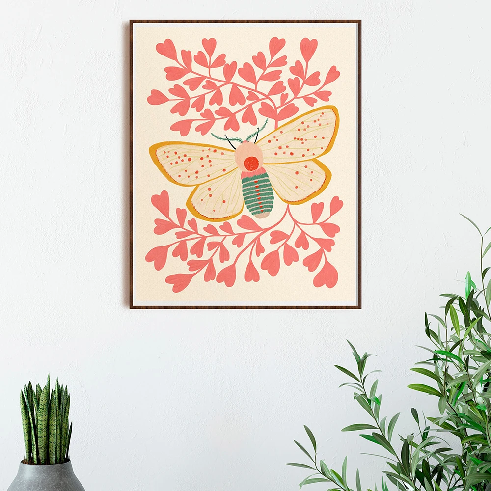 Colorful Butterfly Wall Art Nature Home Decor Boho Insect Wall Print Whimsical Bug Artwork Nursery Bedroom Entomology Poster