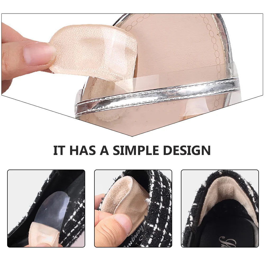 

4 Pairs Anti slip Heel Stickers Invisible Heel Pads Black High Heels Non skid Rear Cushions Wear resistant Insoles Feet