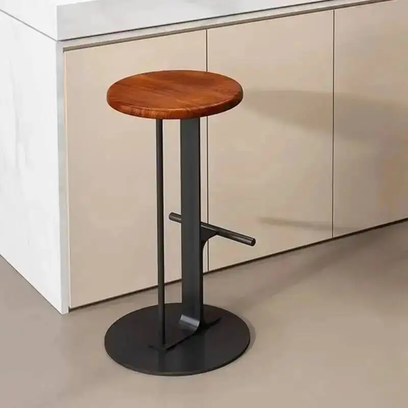 chair stainless designer simple household bar steel Minimalist Nordic bar stool comfortable alone sedie ristorante furniture