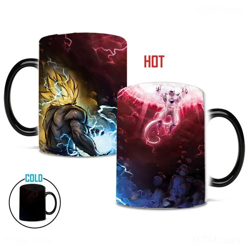 Dragon Ball Goku Color Changing Cup Mug Personalised Magic Mugs Heat Activated Image Photo Coffee Mugs Surprised Birthday Gift