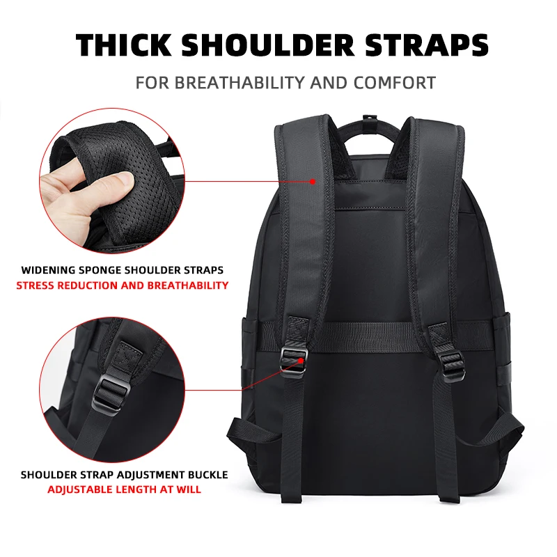 Backpack for Men with Luggage Straps,High Volume Fit 16inch Laptop Breathable and Lightweight Backpack