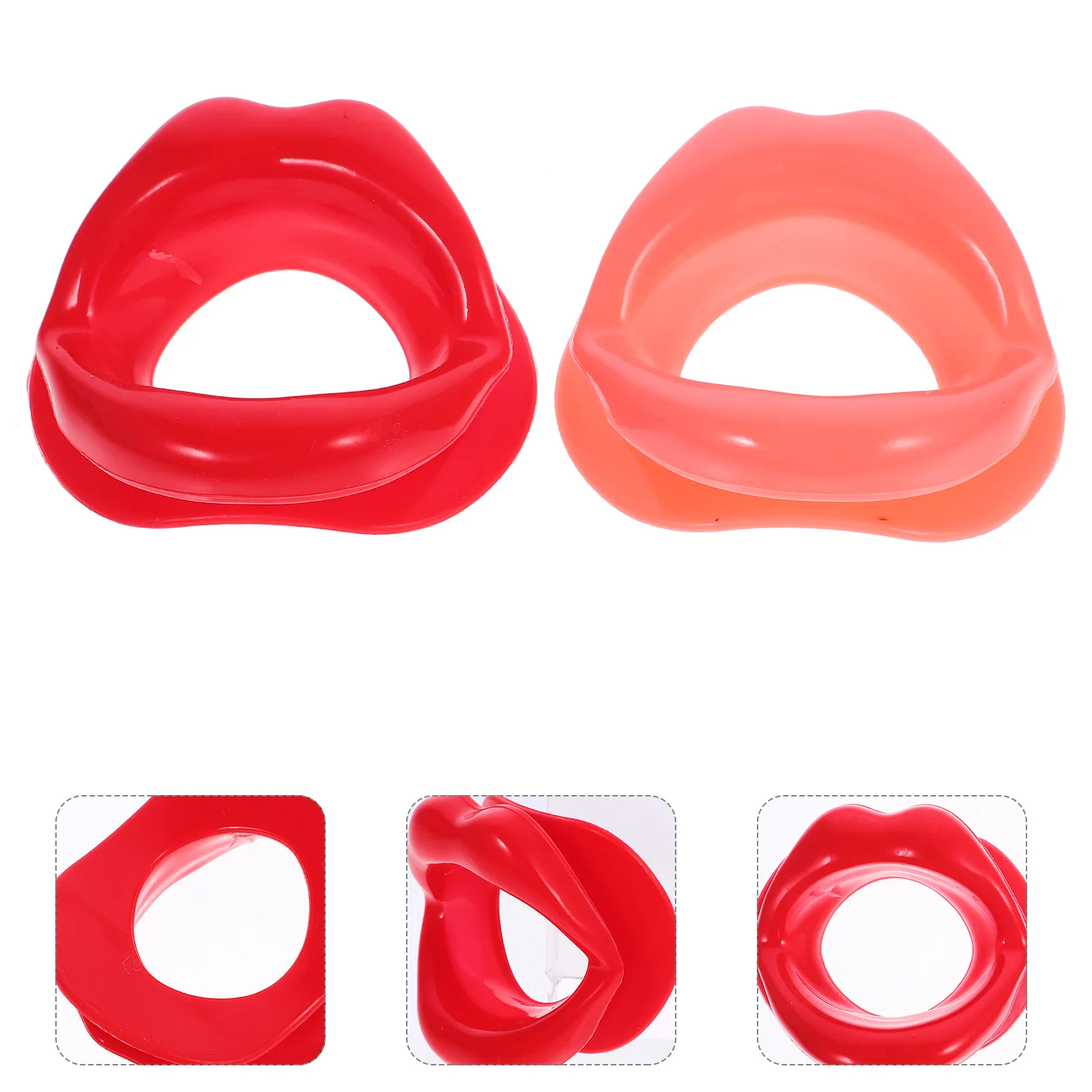 2 Pcs Face Corrector Facial Muscle Exerciser Smile Trainer Slimmer Oral Cheek Processor Lips Shaper Mouth Tightener Silica Gel