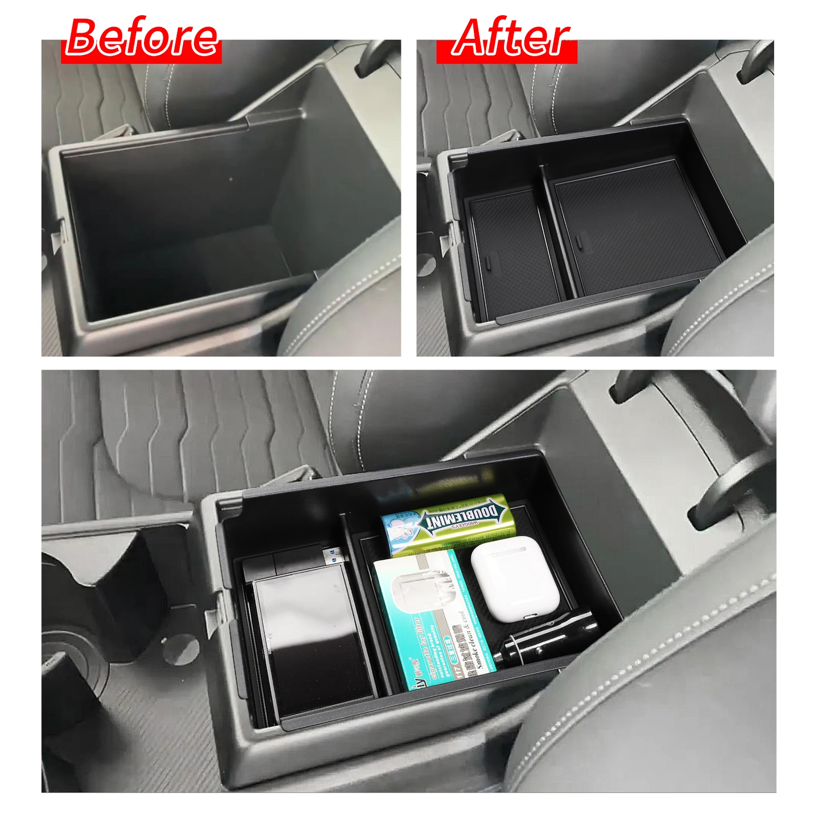 Smabee for Kia Sportage NQ5 2022 + AT Version Car Central Armrest Storage Box Center Console Tray Organizer Interior Accessories