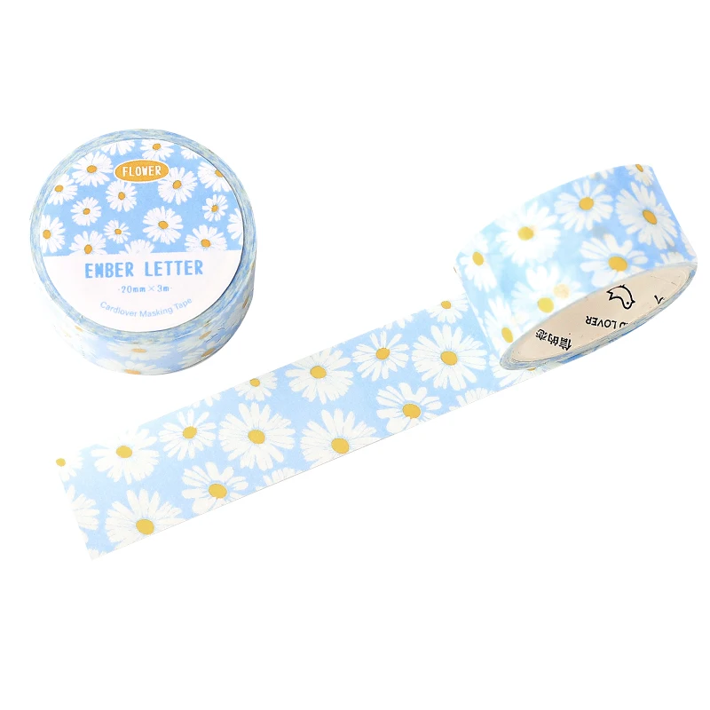 3m Cute Flowers Washi TapesDecoration Scrapbooking DIY Diary Album Journal Background Collage Masking Tape Stationery