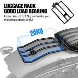 Black Motorcycle Solo Seat Rear Luggage Rack Carrier Holder For Harley XL 883 883R Sportster Iron Low Custom 2004-2015