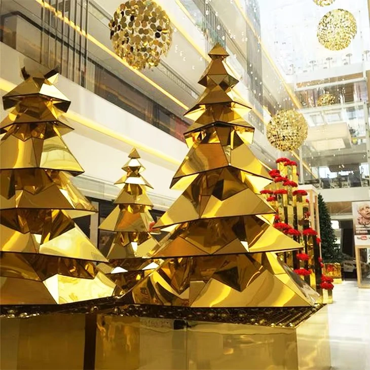 

New Design Christmas Standing Acrylic Christmas Tree Ornaments Outdoor LED