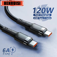 120W Super Fast Charging Cable USB C TO Type C Data Cord For Samsung S24 S23 Ultra iPhone 16 Pro Max Xiaomi 14 Oneplus 12 POCO