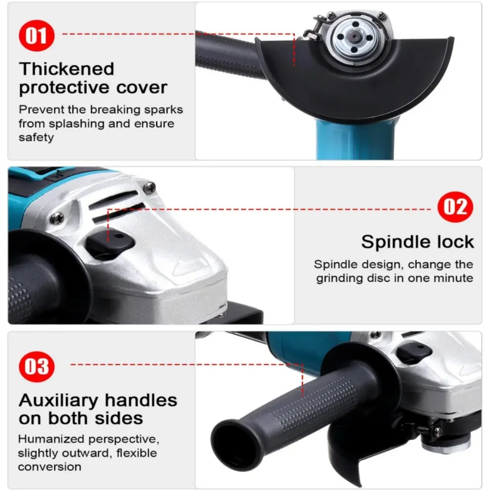 

Для Makita DGA402 Угловая шлифовальная машина 18 В LXT Аккумуляторный шлифовальный круг для полировки Портативные электроинструменты