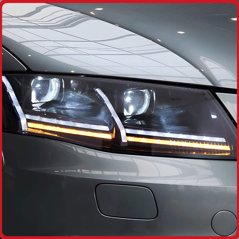 

Discount Car Head Lamps For Audi A4 2009-2012 Headlights Assembly Upgrade LED Startup Effect Streamer Turn Light Plug and Play