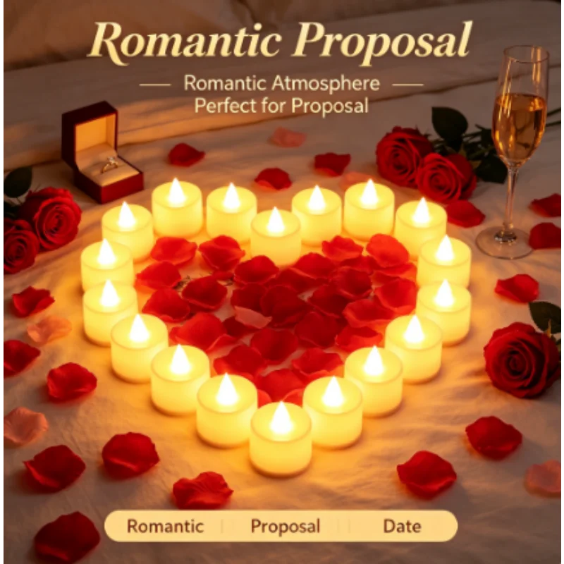 LED Candle Lamp, Flameless Battery Powered Fake Candlestick, for Birthday Party Wedding Home Decoration Table Centerpiece