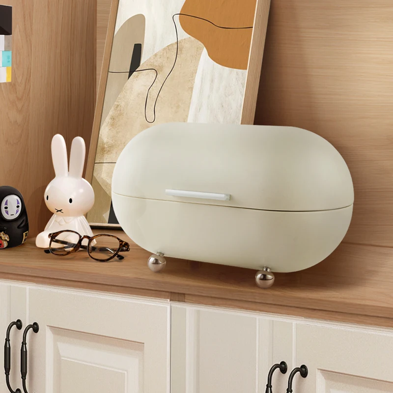 

Nordic Sle Flip Cover Iron Box Bread Storage Container Desktop Organizer Dormi Living Space Storage Solution Sna Box