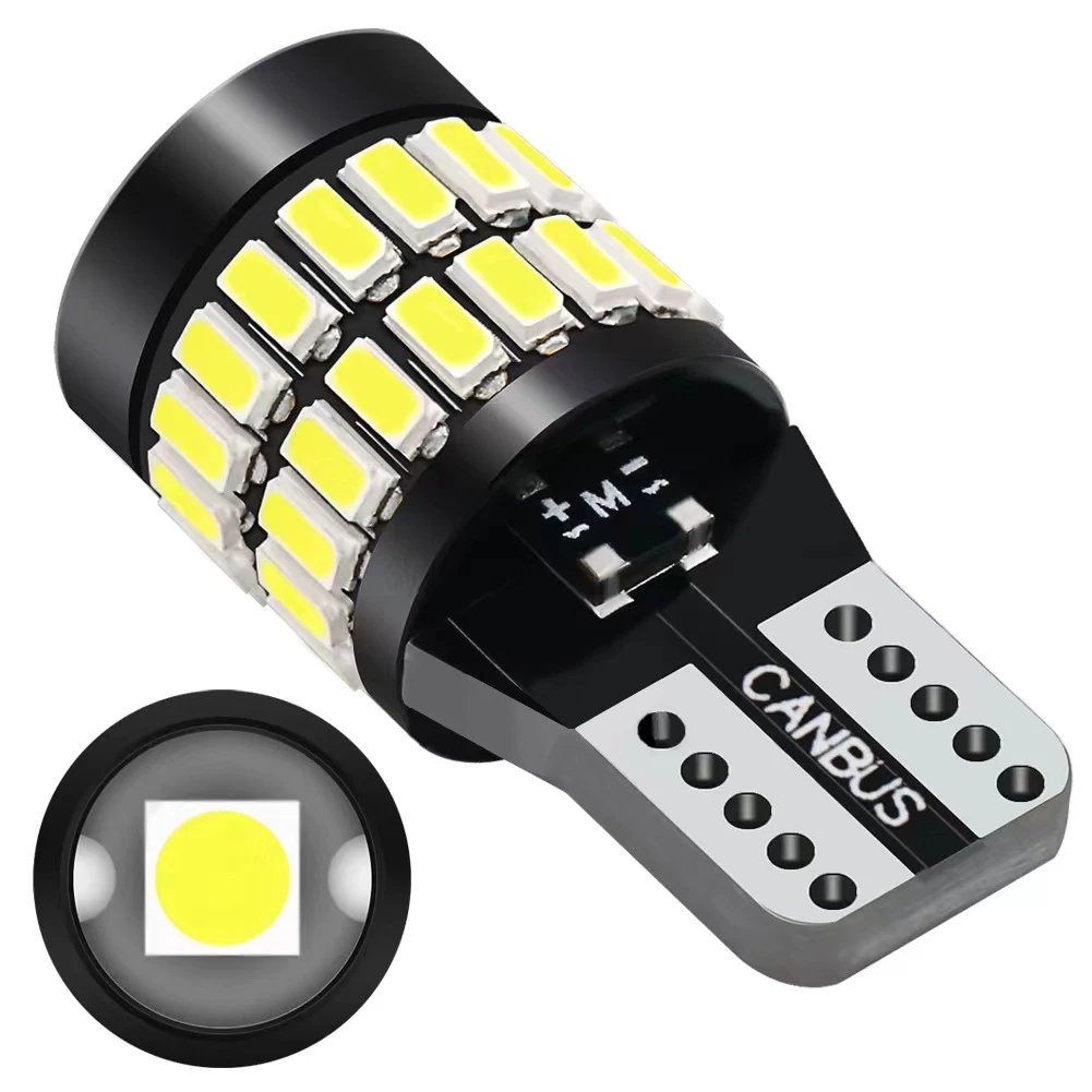 1Pc T10 Car Motorcycle width lamp automobile led profile lamp 3014 + 36SMD License Lamp 3030 Instrument Lamp White Light 12V