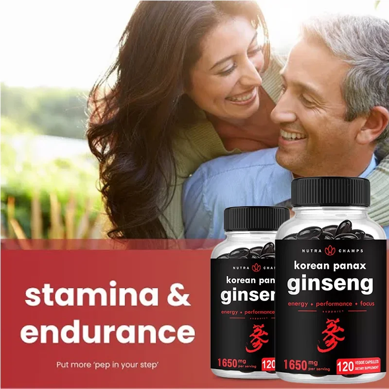 Korean Ginseng Supplement - for Energy, Exercise Endurance, Performance, Muscle Mass, Cognitive Function