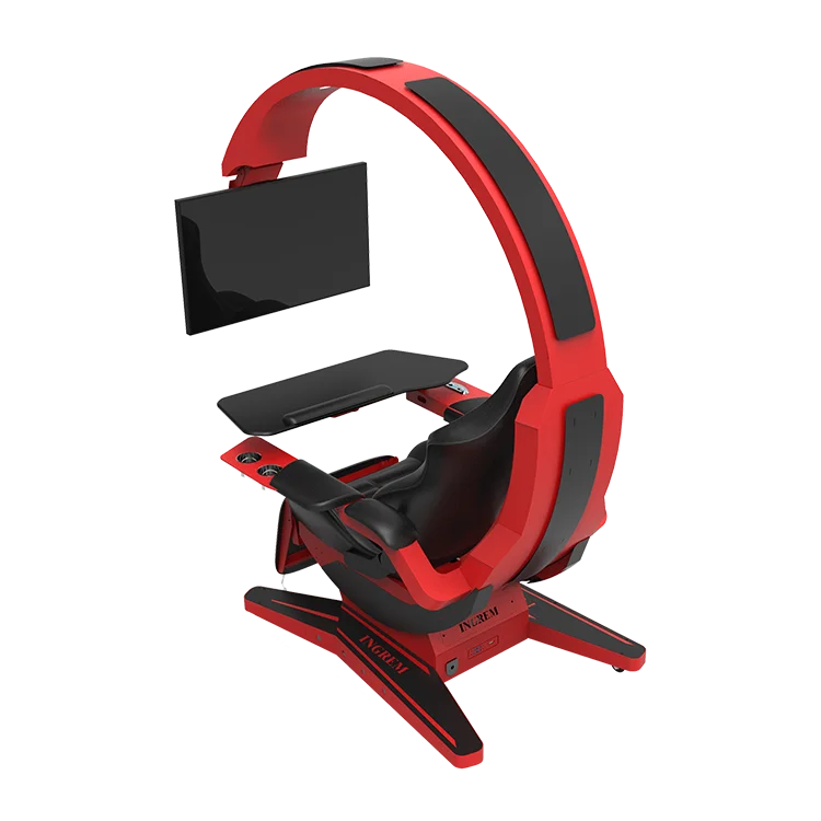 ING REM T7 Computer Cockpit Home Office Gravity Gaming Chair With Speakers RGB LED Comfortable Ergonomic Design