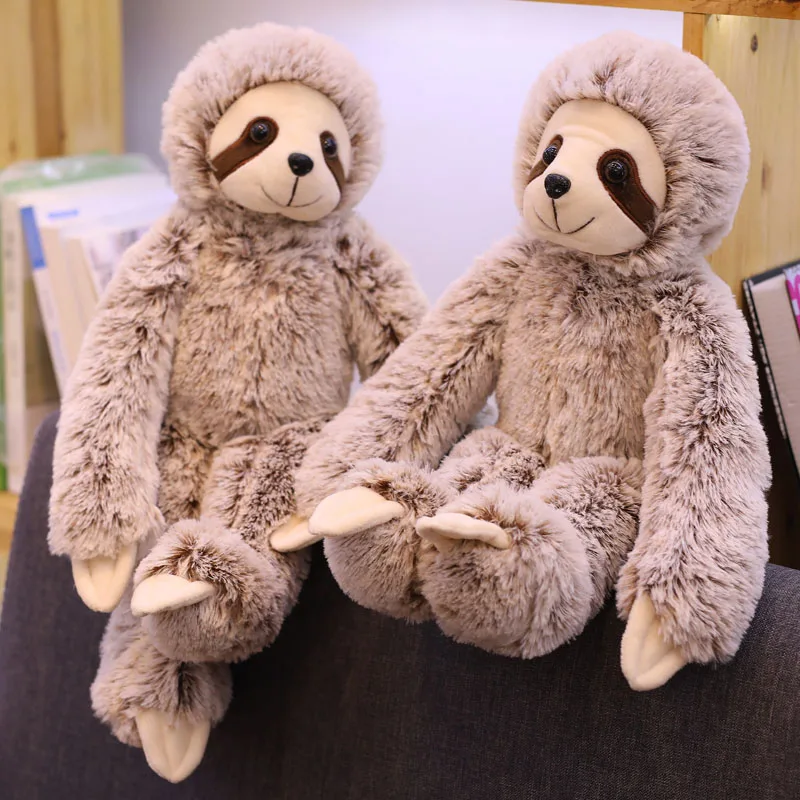 New Cute Stuffed Sloth 45/65cm Toy Plush Soft Simulation Sloths Soft Toy Animals Plushie Doll Pillow for Birthday Gift