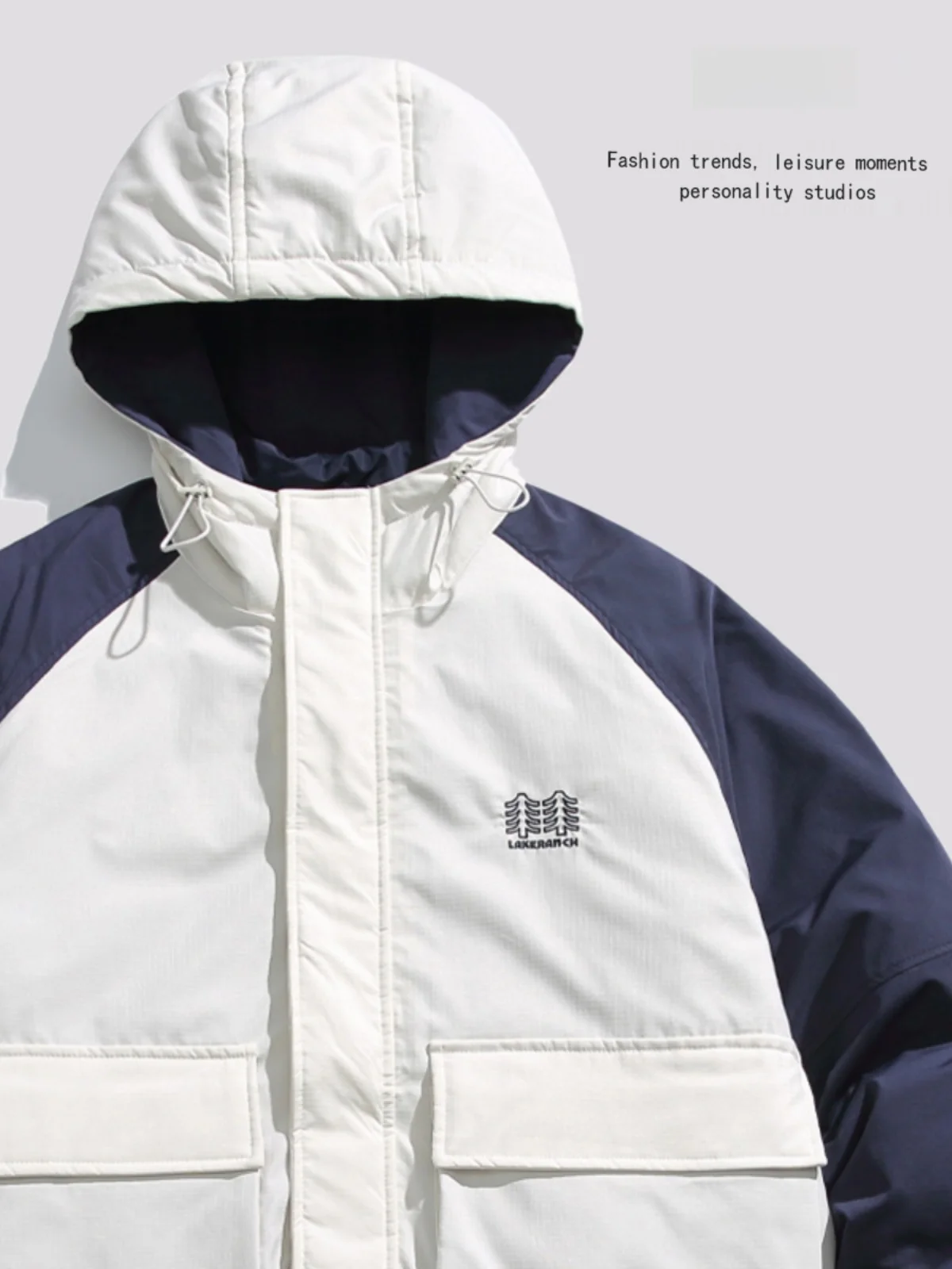 

Куртка-пуховик ANXIE Outdoor Tee-in-One: молодежная, белая, из полиэфирного пуха, для электронной коммерции