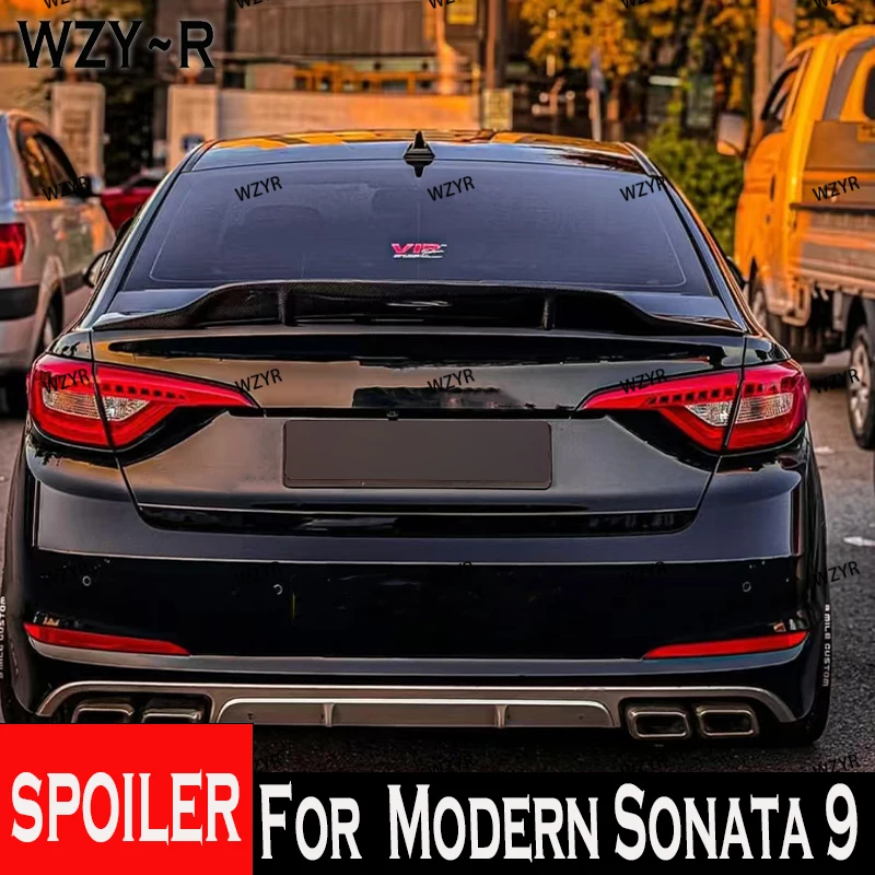 

Suitable For Modern Sonata 9 R Style Carbon Fiber Rear Trunk Lid Spoiler Wing Body Sports Modification Kit 2015 2016 2017