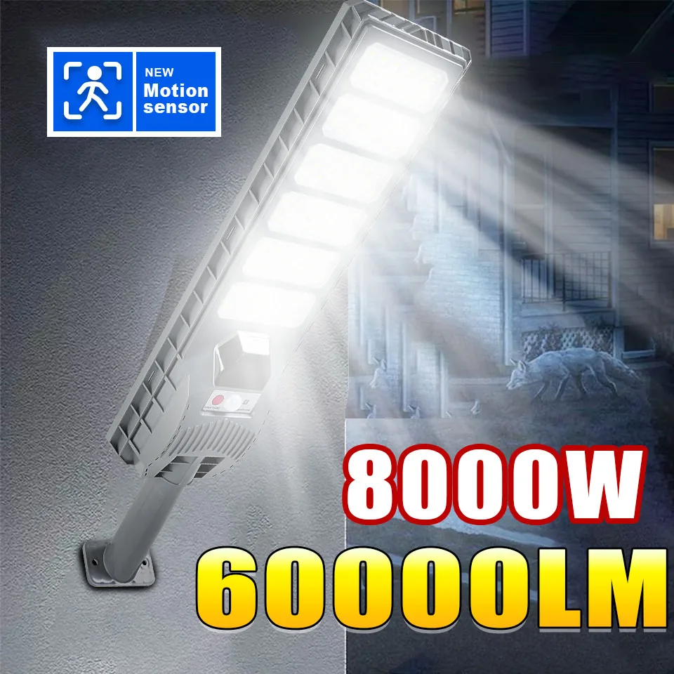 

Новейшие уличные светодиодные солнечные светильники 2025 года 600 Вт/300 Вт/200 Вт/50 Вт с датчиком движения, наружные солнечные лампы для улицы, сада, стен