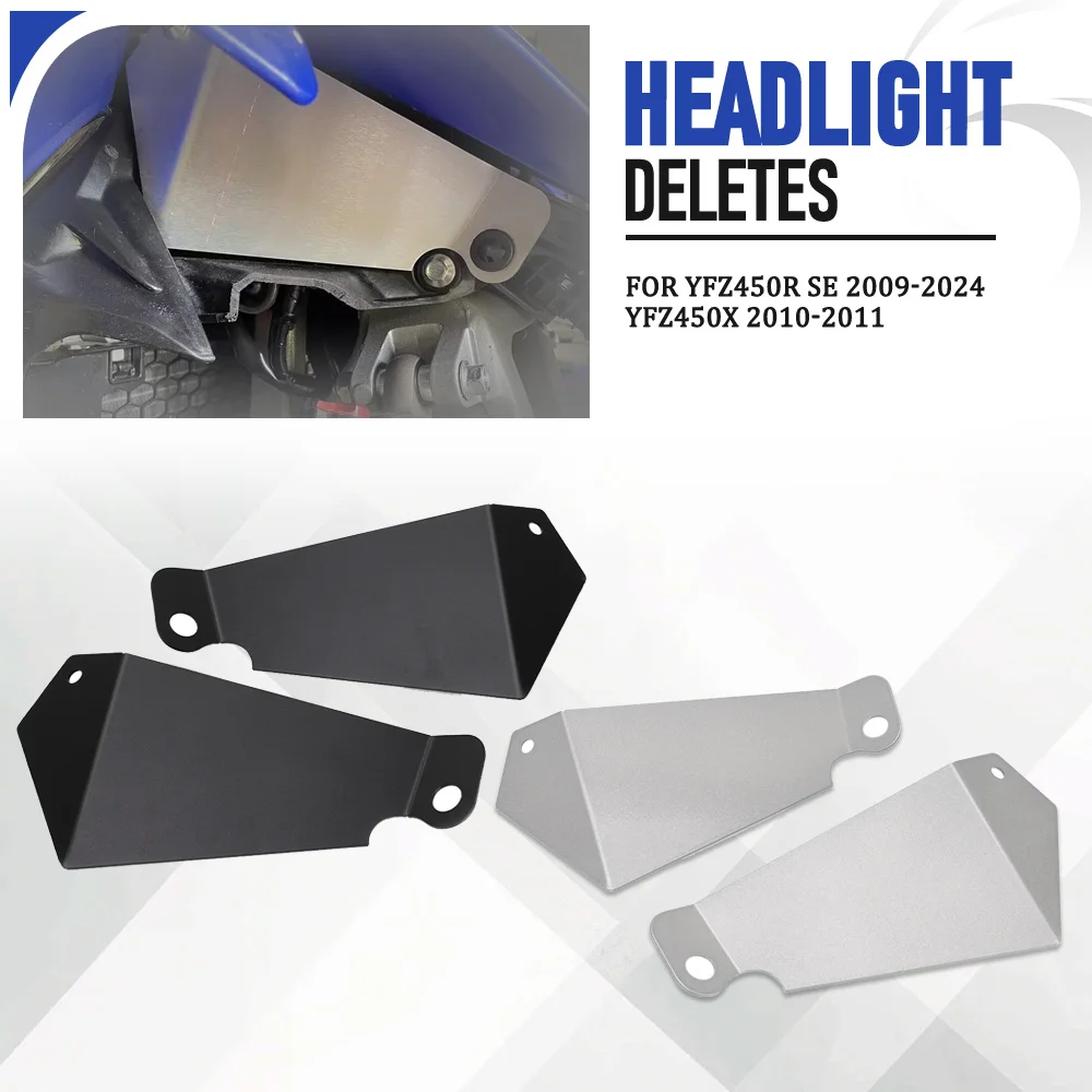 For Yamaha YFZ450R SE 2009-2023 2024 YFZ450X 2010-2011 Motorcycle Aluminium Accessories Decorative Cover Headlight Removal Cover