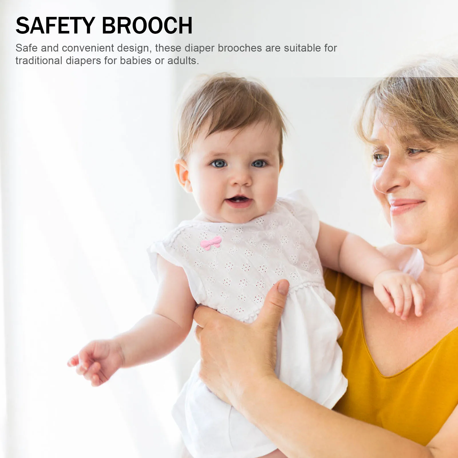 

12pcs Children Safety Pins Mini Lightweight For Baby Diaper Craft Sewing Resin Safety Pin Clothes Decor Brooch For Kid