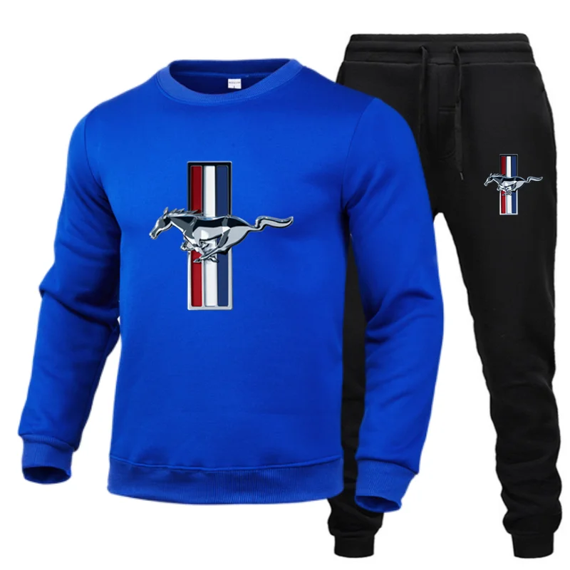 Men Tracksuit Sweat Suits Mens 2 Piece round neck +Pants Set Hop Fashion Streetwear Sports Clothing Set S-3XL
