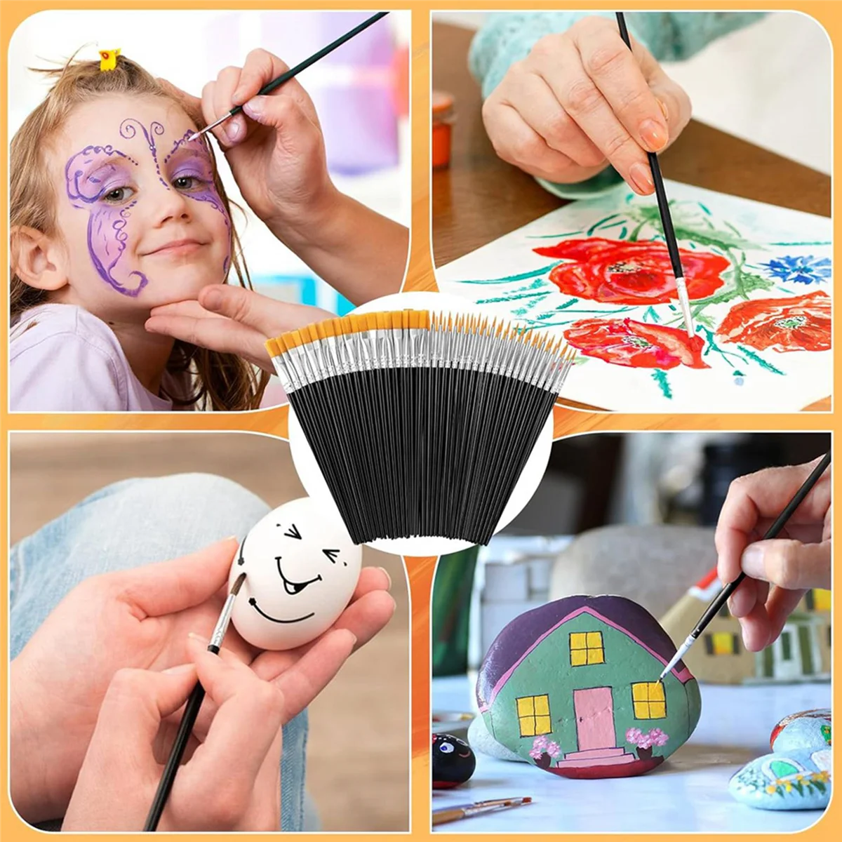 

Новинка 2025 года, кисти для рисования, нейлоновые кисти для рисования, 20 шт., кисти для акриловой краски, ремесленные кисти для акриловой краски для классной масла, акварели