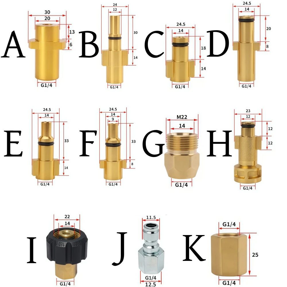 10m / 20m الصرف الصحي تنظيف خرطوم 1/4 NPT ضغط تنظيف فوهة ل Karcher بوش Lavor Nilfisk Elitech Huter Kranzle #2