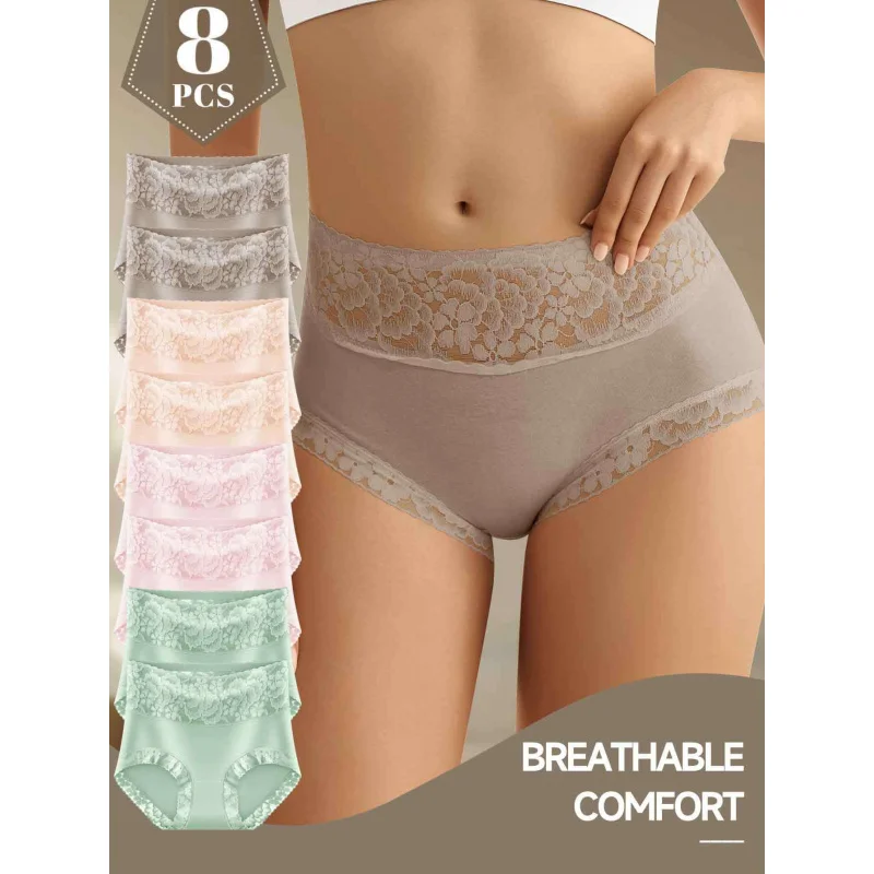 

8 шт./компл. женские трусики, кружевные трусы, дышащее и удобное нижнее белье, сексуальное нижнее белье, полые трусики