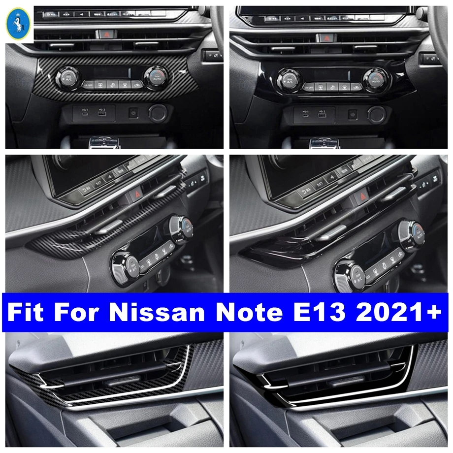 

RHD Auto Dashboard Central Control Air AC Outlet Vent Button Switch Panel Accessories Cover Trim For Nissan Note E13 2021 2022