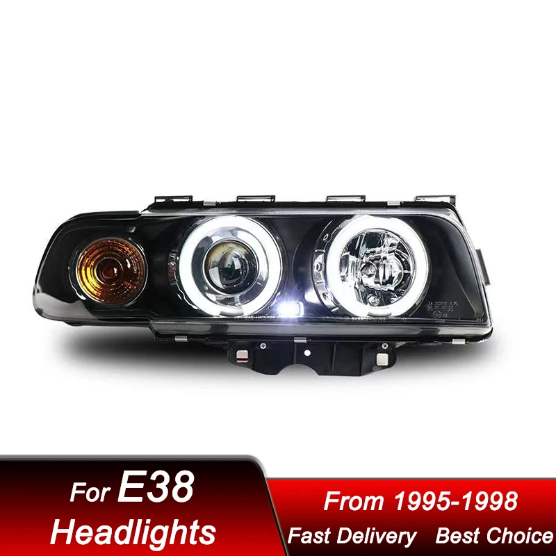 Car Headlights For BMW 7 series E38 740 1995-1998 LED Headlamp Assembly Upgrade High Configure Projector Lens Accessories Kit