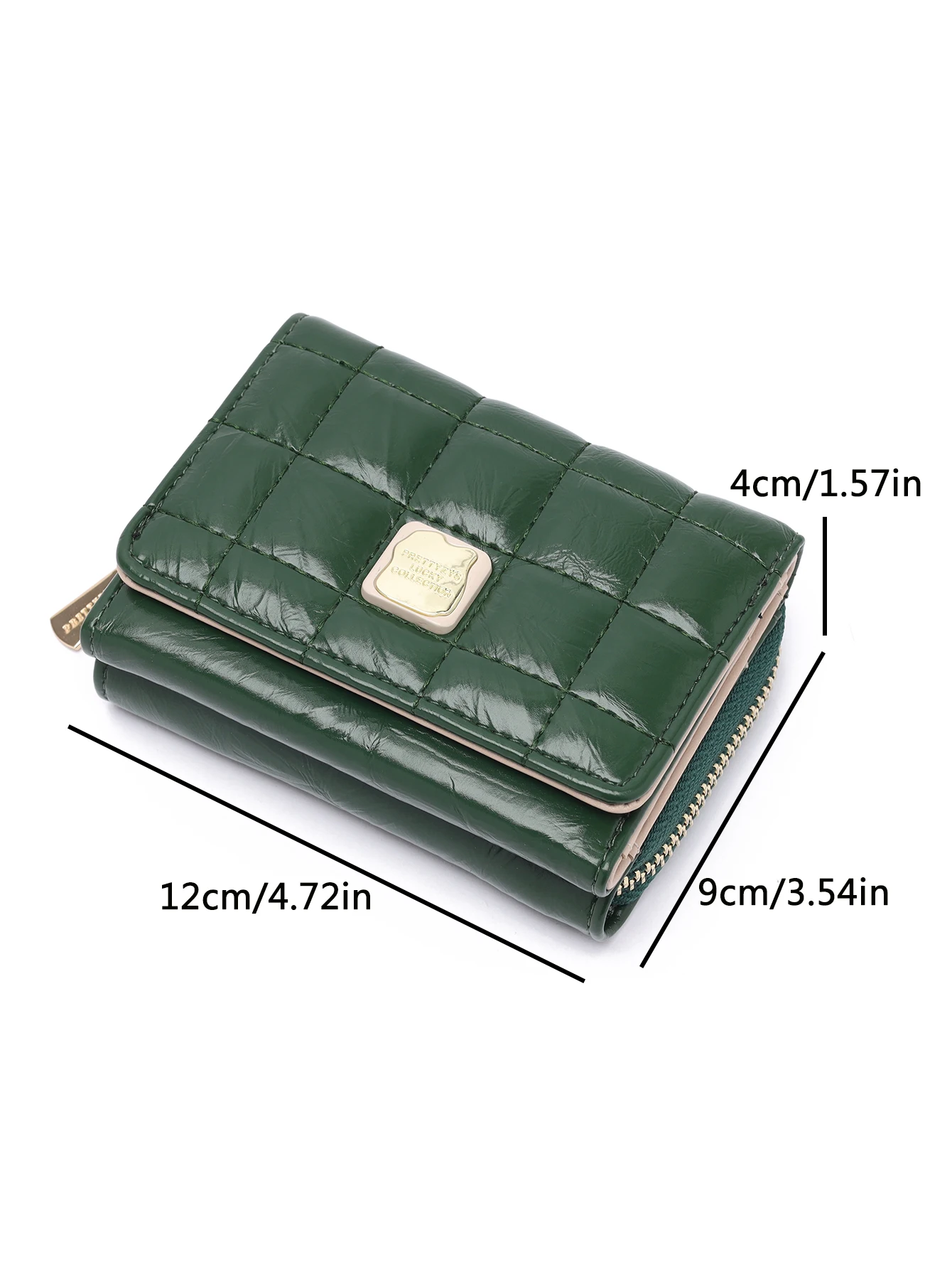 AliExpress Hot-Selling Women's Short Wallet High-Quality PU Leather Plaid Zipper Women's Small Square Bag Multi-Functional Accor