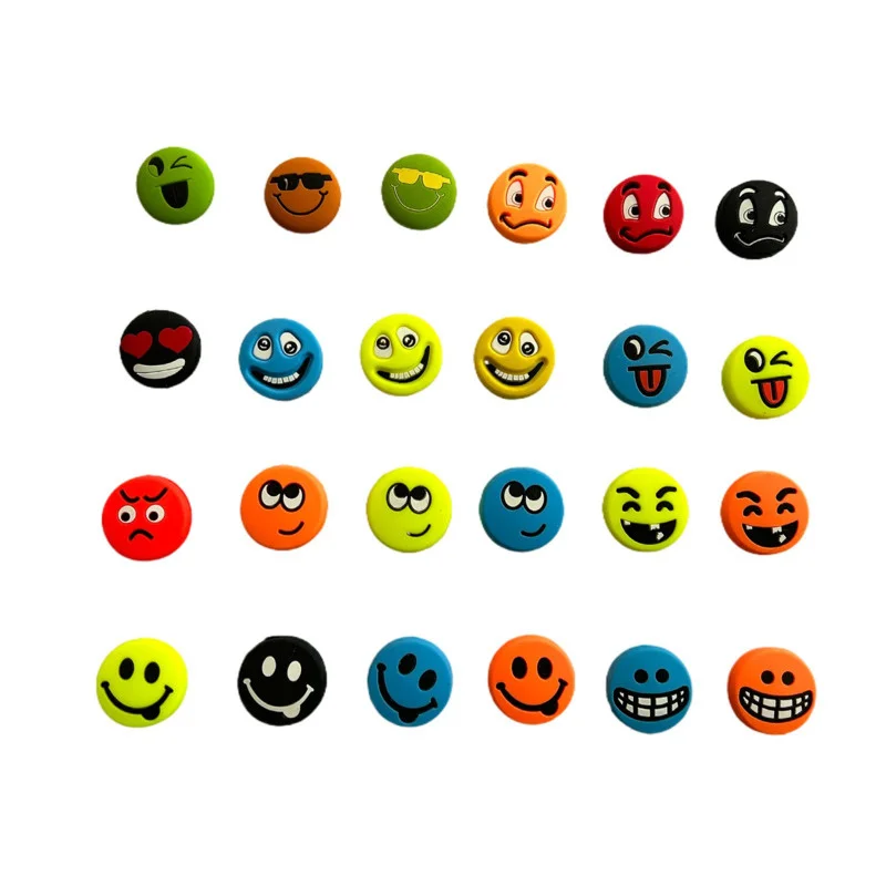 50Pcs Multiple Emoticon Silicone Tennis Racket Shock Absorbers 50 Pcs Tennis Damper Dampener Shock Tennis Antivibrador Dampening