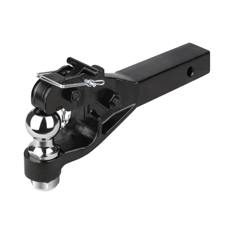 8T Receiver Mount Pintle Hooks Forged Iron Trailer Hitch Hooks 4x4 Accessories With Pin 2-5/16 Inch Ball
