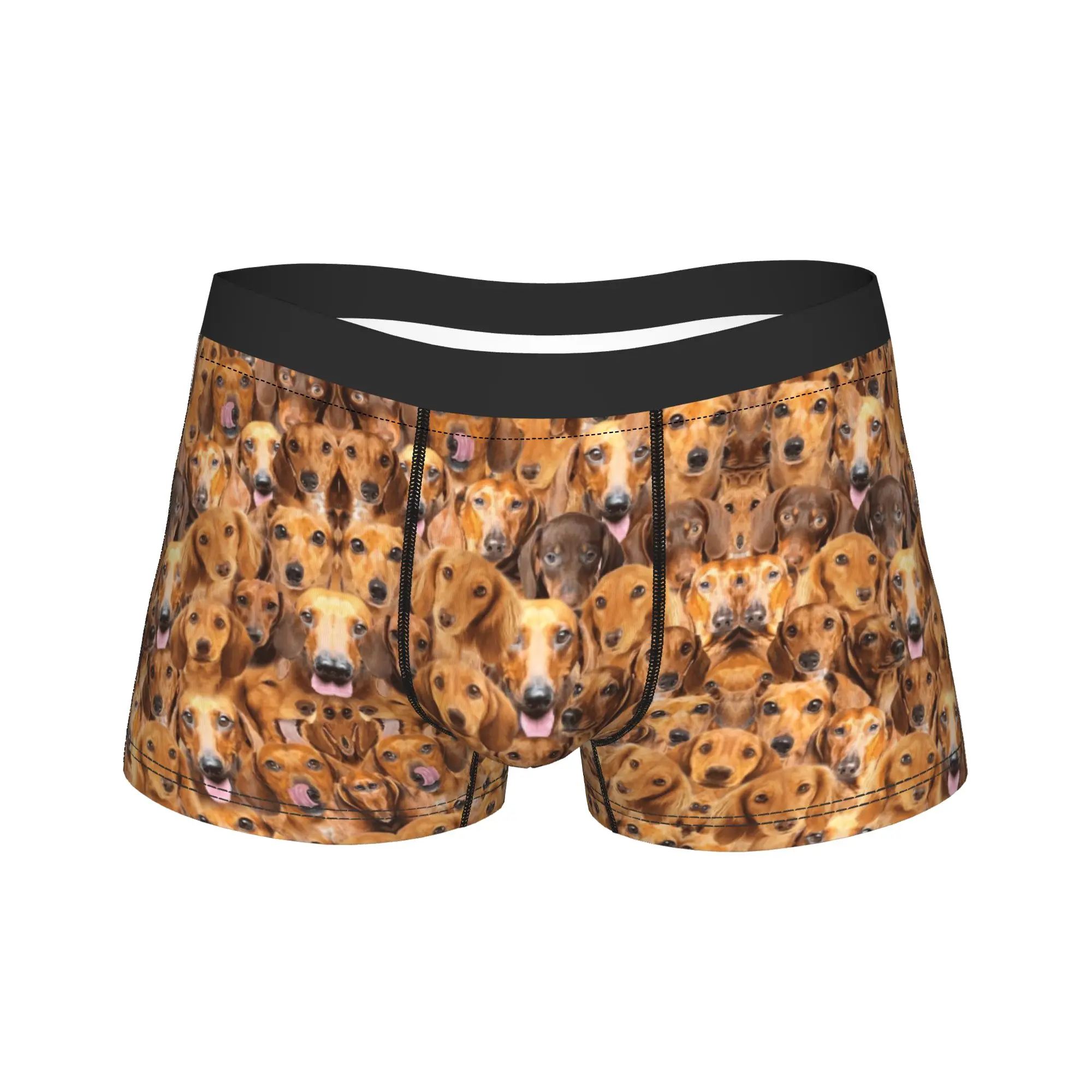 Dachshund Dog Boxer Brief  Underwear Hot Sale Man Sexy Soft Boxer Shorts Pattern Large Size Panties