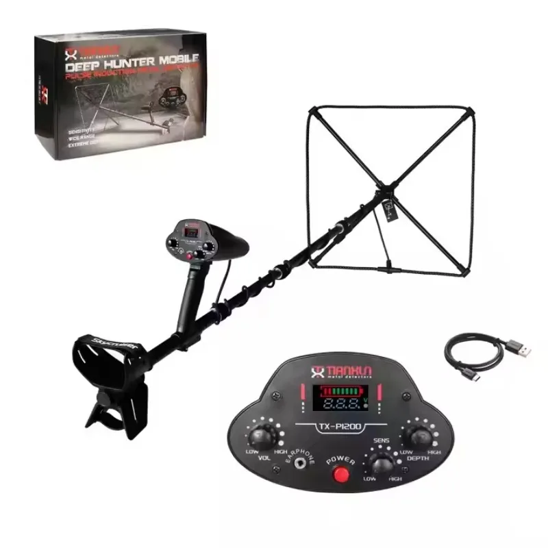 

TX-PI200 Pulse Induction Metal Detector, Long Range 5m Depth Industrial Underground Metal Detector Treasure Hunter