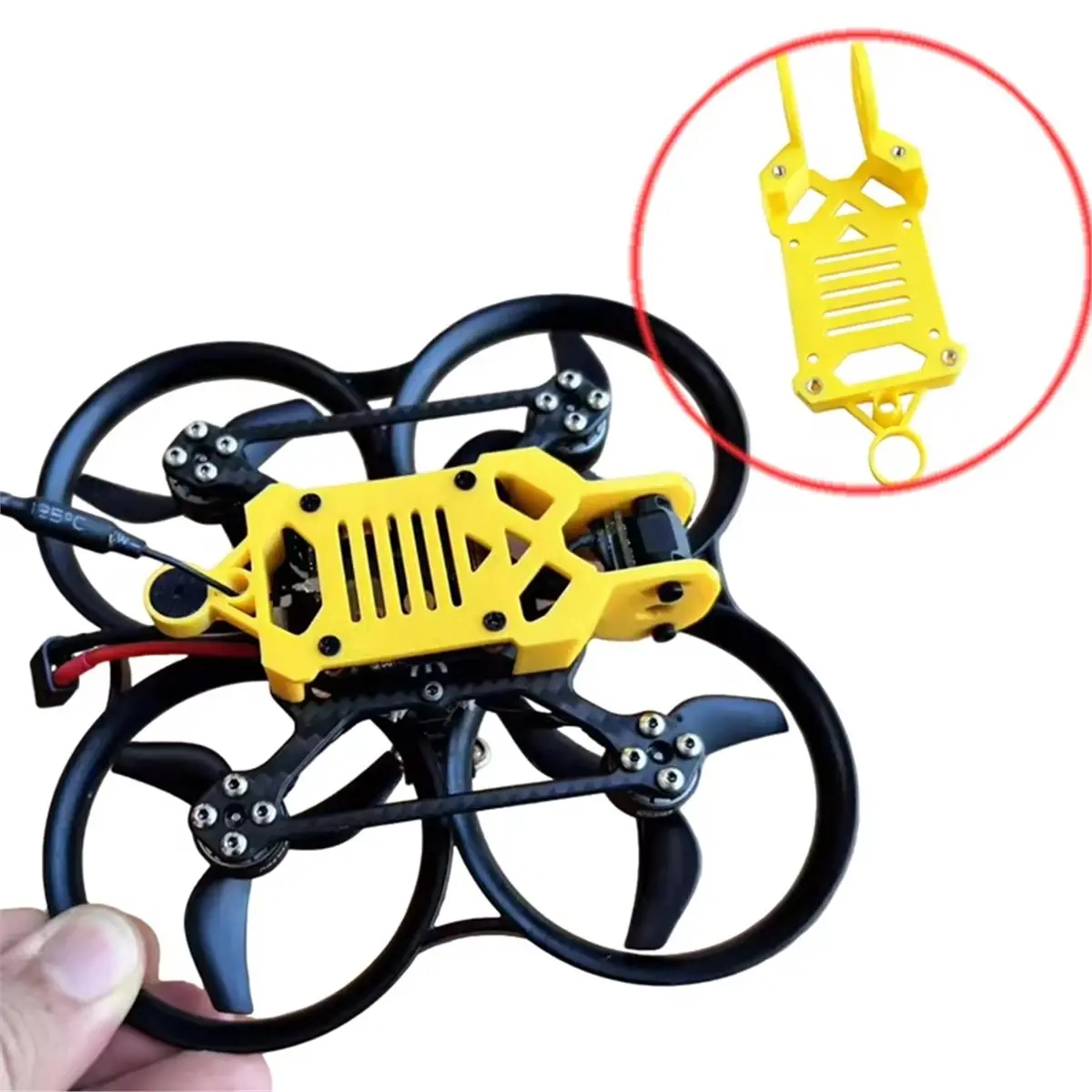 Soporte de diseño ahuecado para transmisor de vídeo de Dron FPV para unidad de aire O4 Lite para Pavo 20 Pro